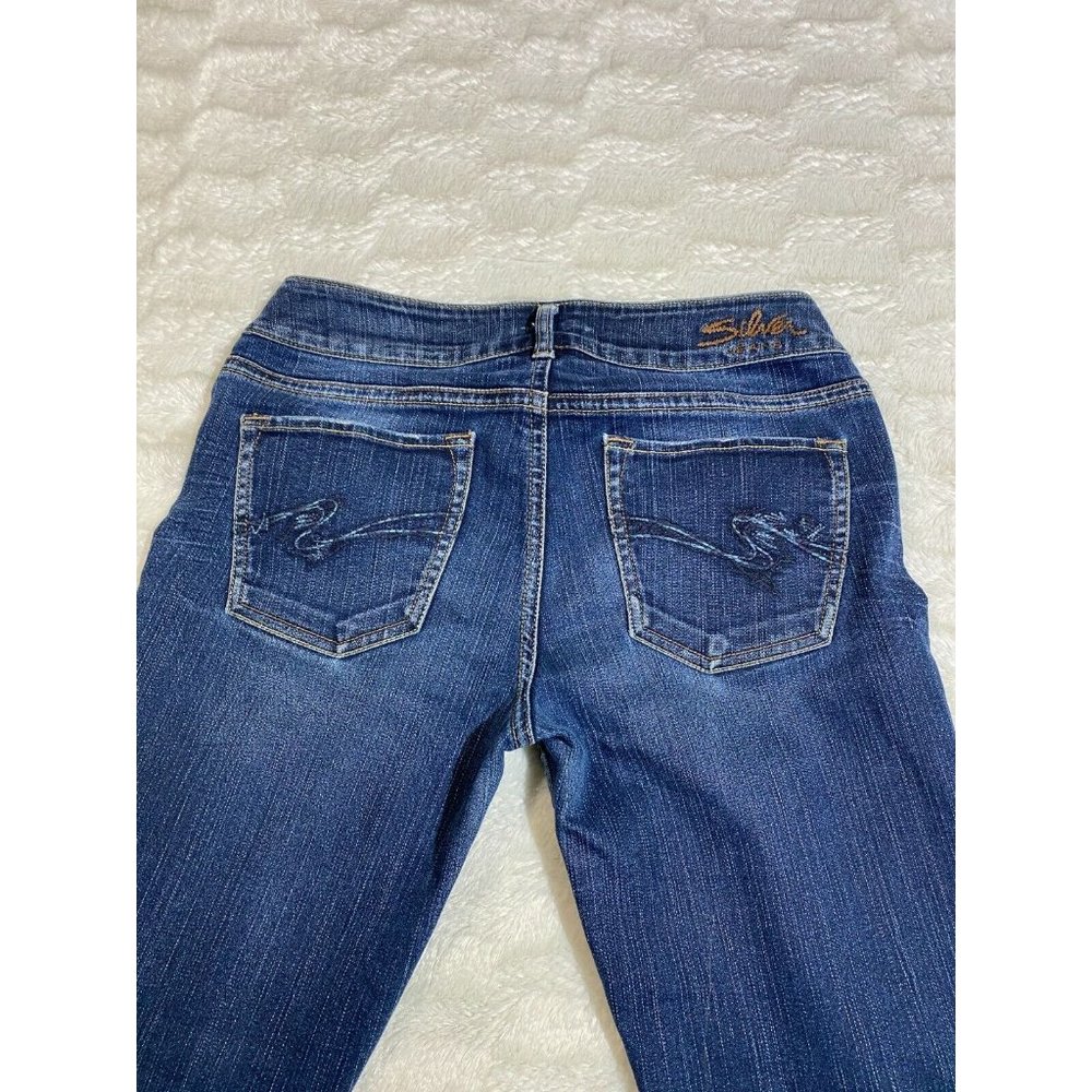 SILVER Suki MiD Slim Boot Womens BLUE Denim Jeans Tag 29x30 (28x29)
